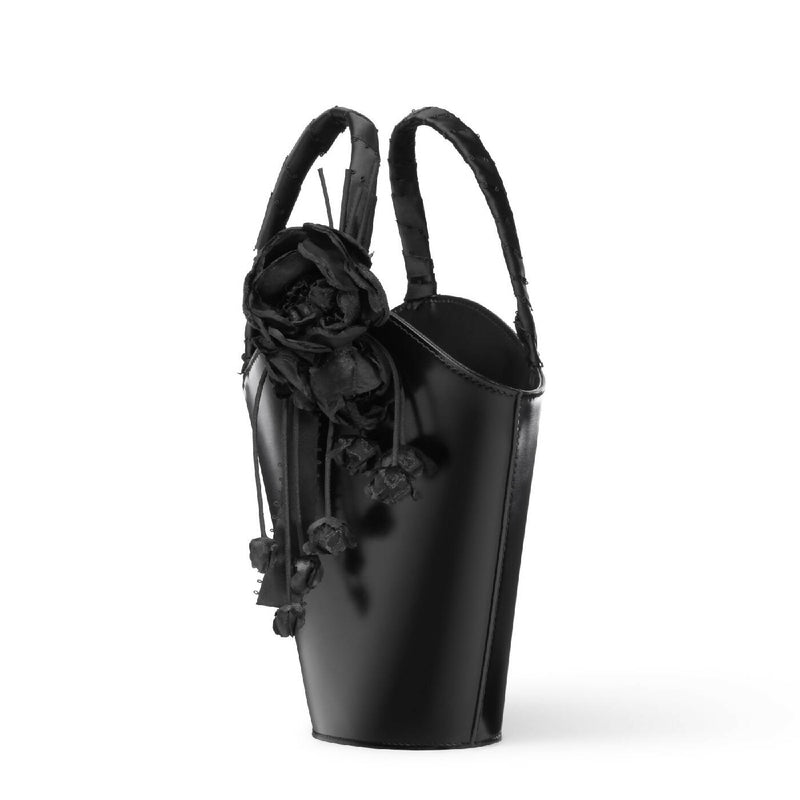 Iconic Infinity Handbag With Black Romantic Flower