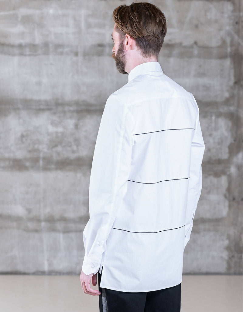 Tailored Shirt w. Horizontal Piping