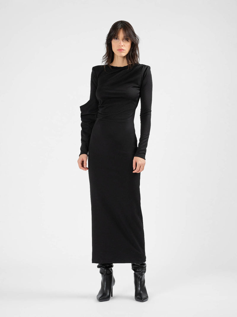 KESSELN Asymmetric Draped Dress