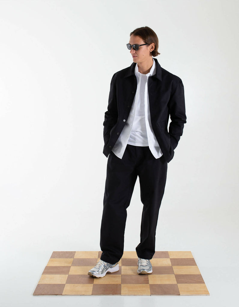 Remi Twill Chore Jacket Black