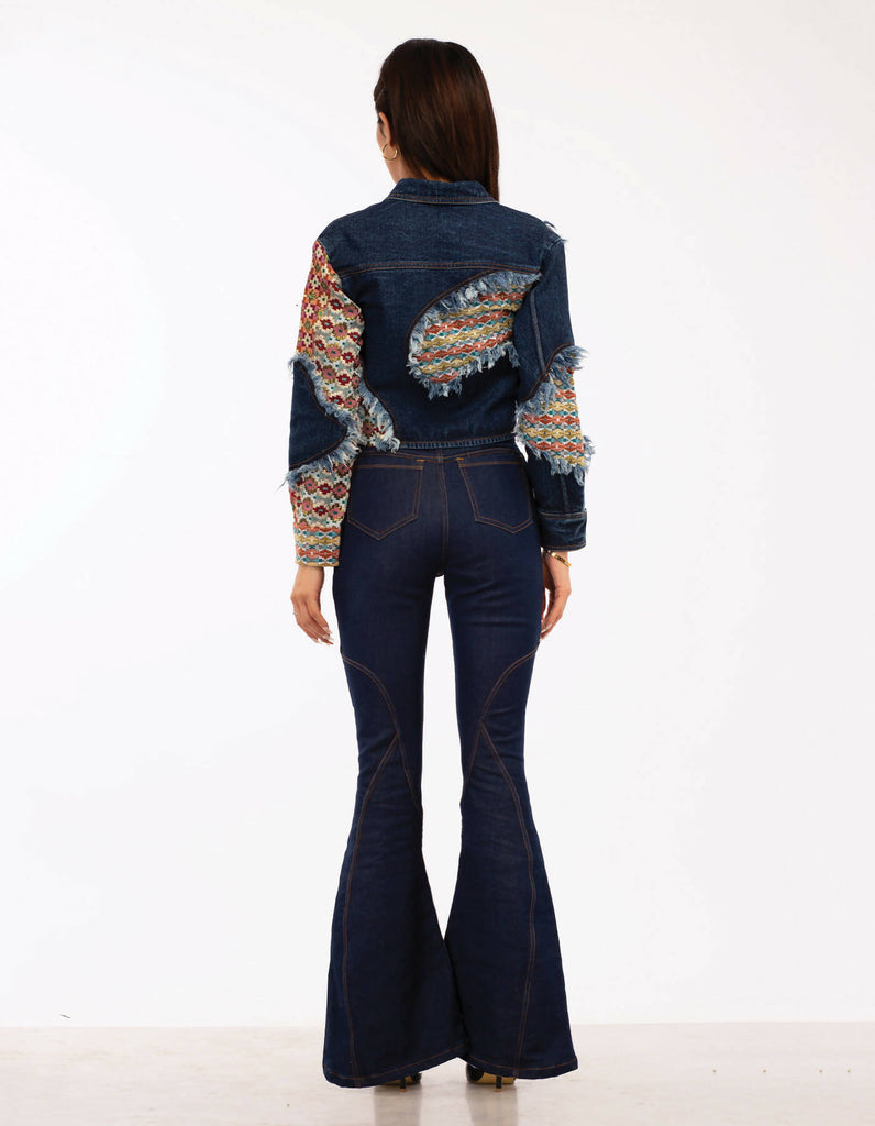 Yahnaa Denim Flare Pants