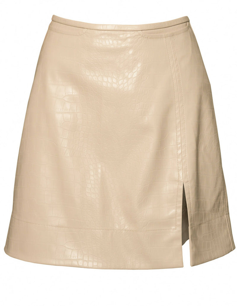 A-Silhouette Mini Skirt beige