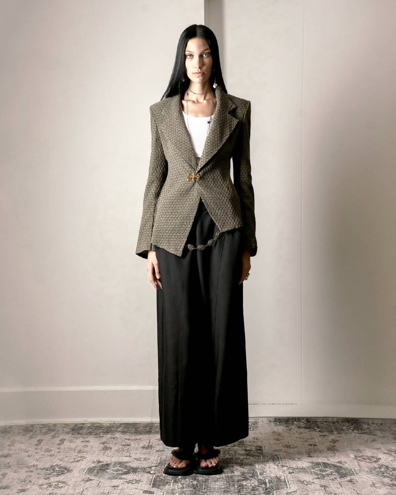 JACQUARD ASYMMETRIC BLAZER