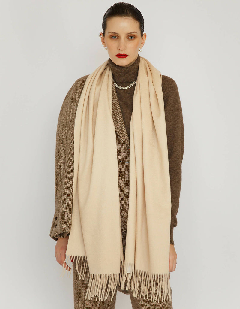 Asteria Cashmere Shawl - Ivory