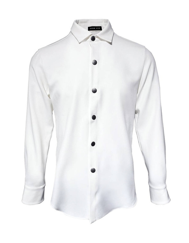 Pressed-Buckle Loose Shirt