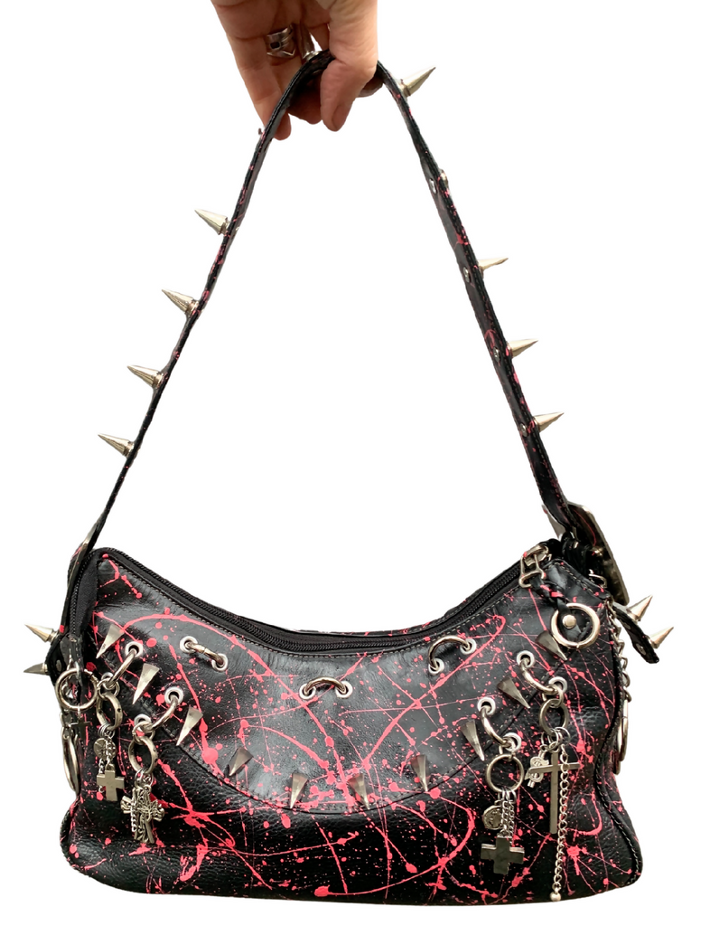 Pink Splatter Leather Bag