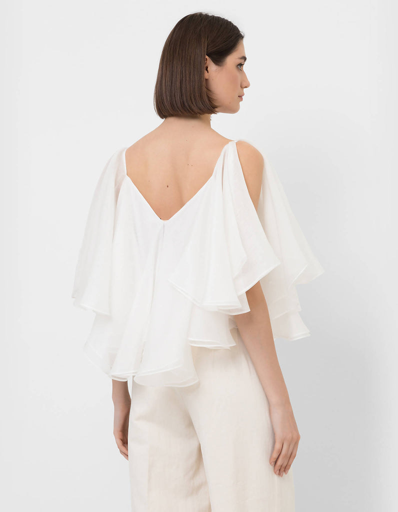 2047 White Organza Top