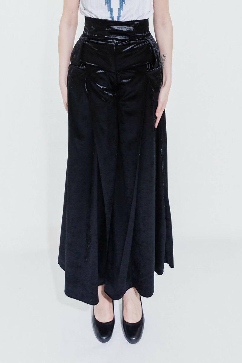 Straight Leg Velvet Trousers