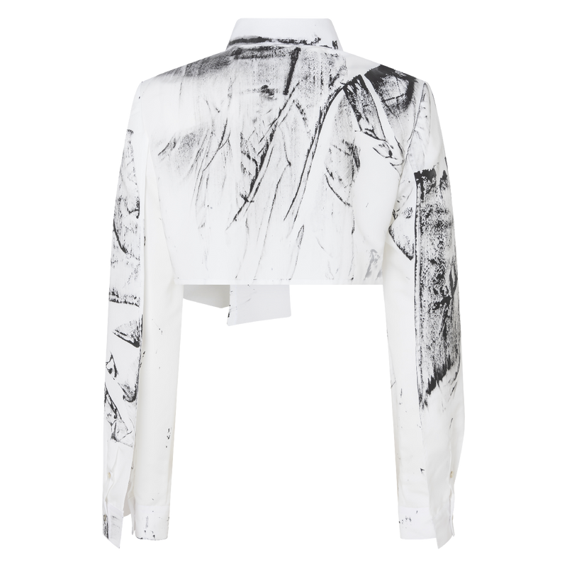 Saint Cropped Shirt - Handpainted