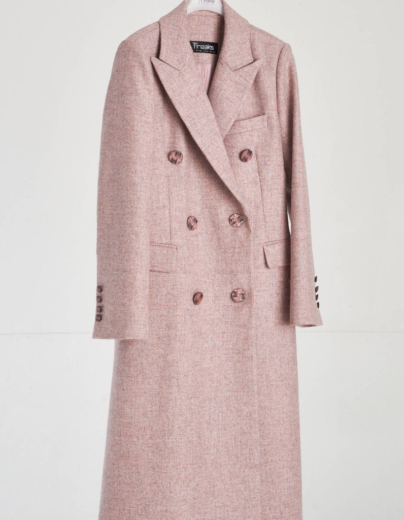 Peaked Lapel Long Coat