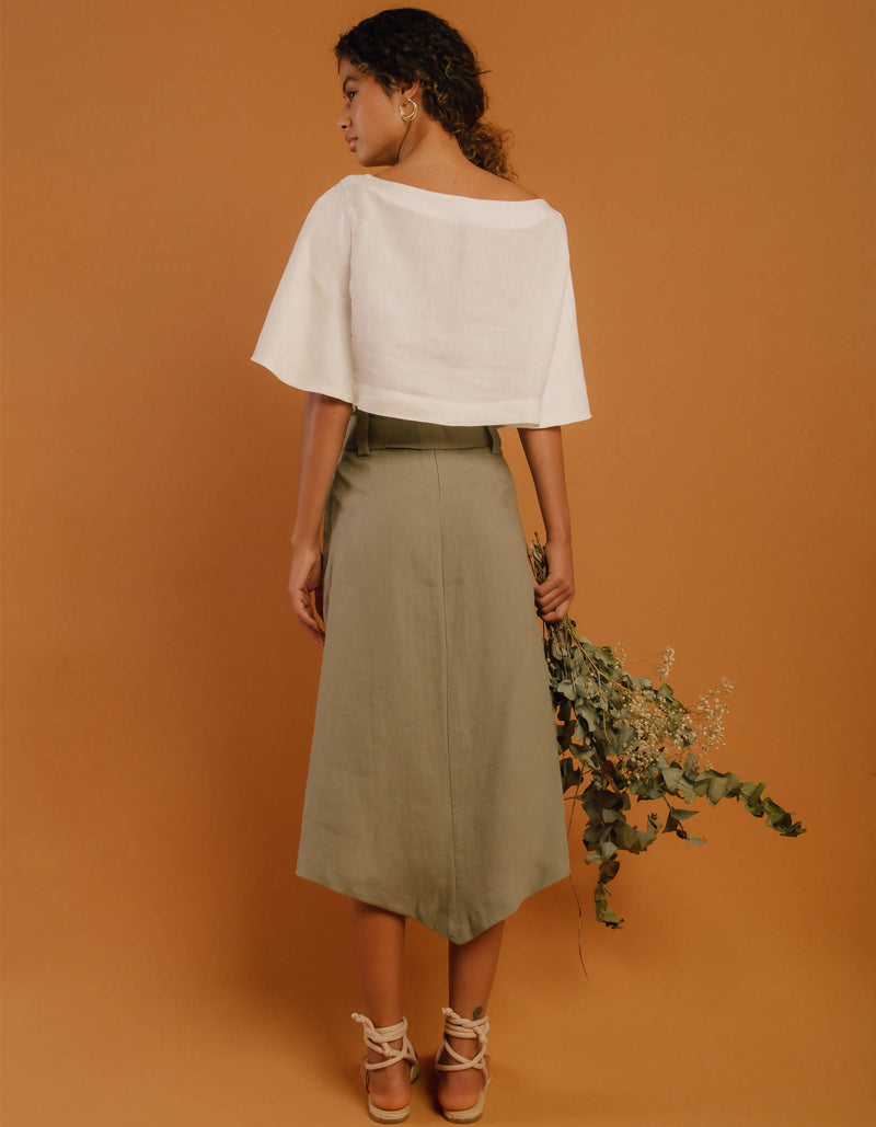 Magnolia 100% Linen Skirt