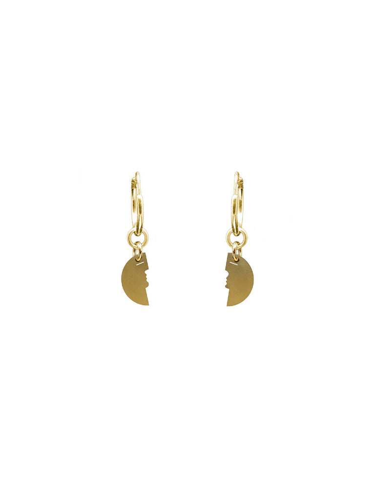 Two Make One Hoop Earrings / / Golden