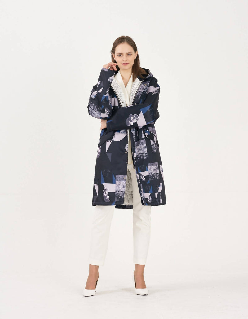 Winter Blues Hoody Padding Coat