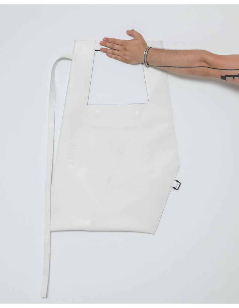 Trapezoidal layered Strapped Tote Bag