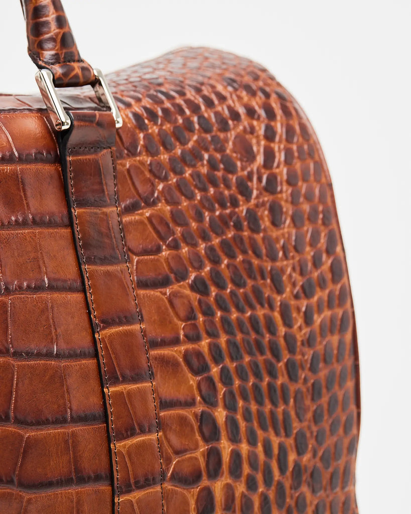 Weekend Bag Brown Croco | Travel Bag