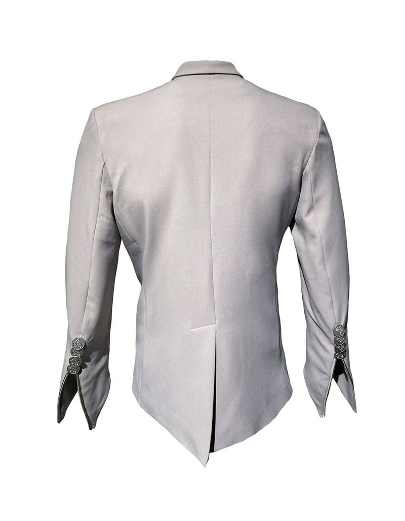 Sharp Shaped Suit Jacket (Grey)