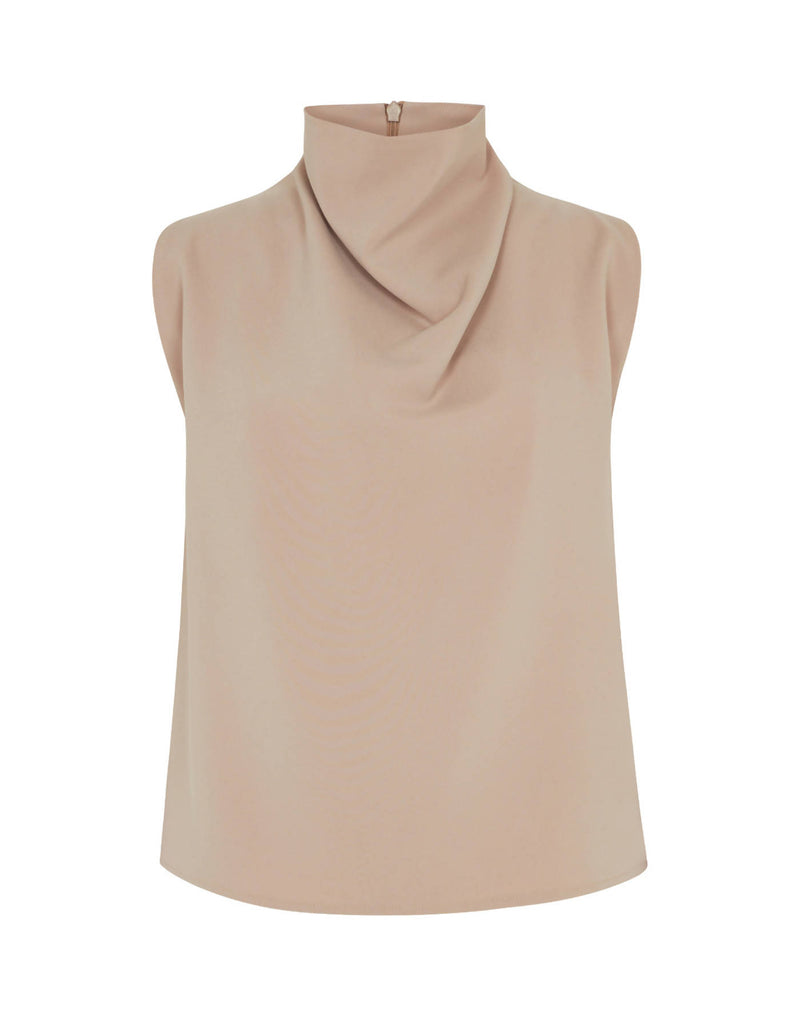 Nude Cowl Neck Top