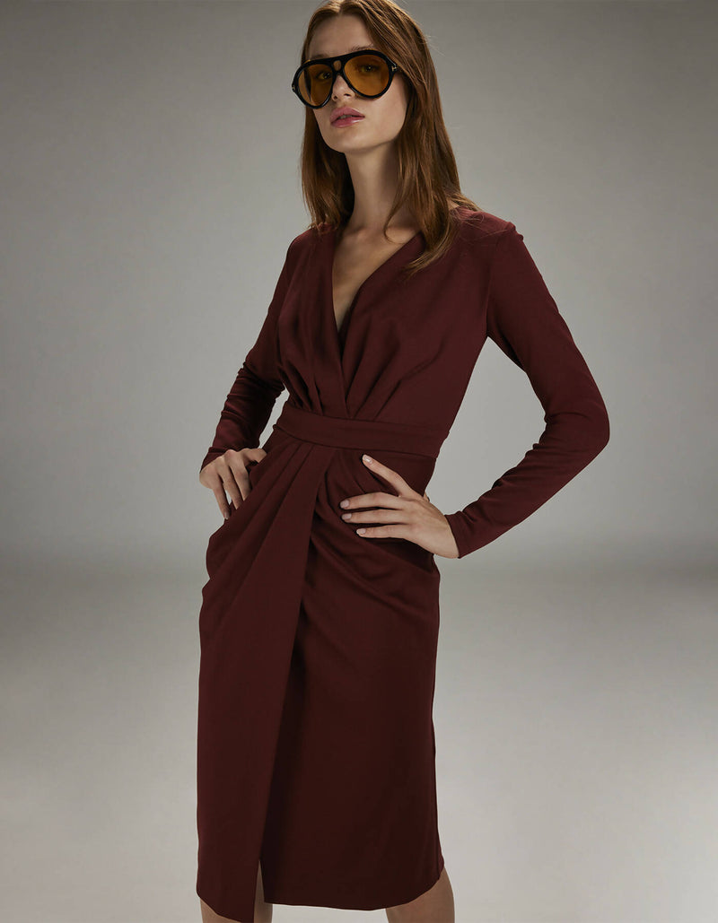 STING DRESS CINNAMON BROWN