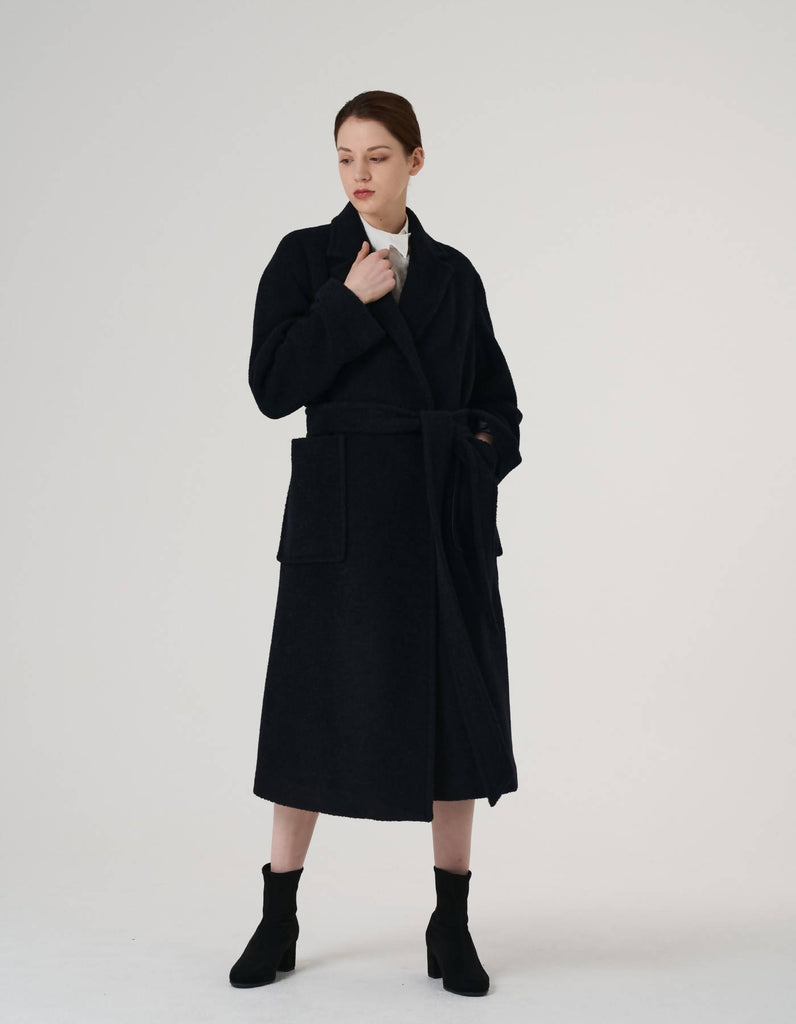 Royal Suri-Alpaca Minimal Gown Coat