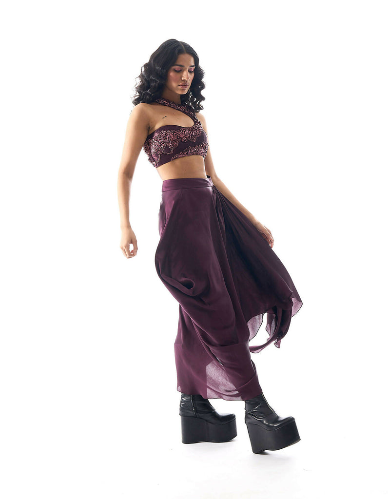 Showgirl Skirt in Burgundy