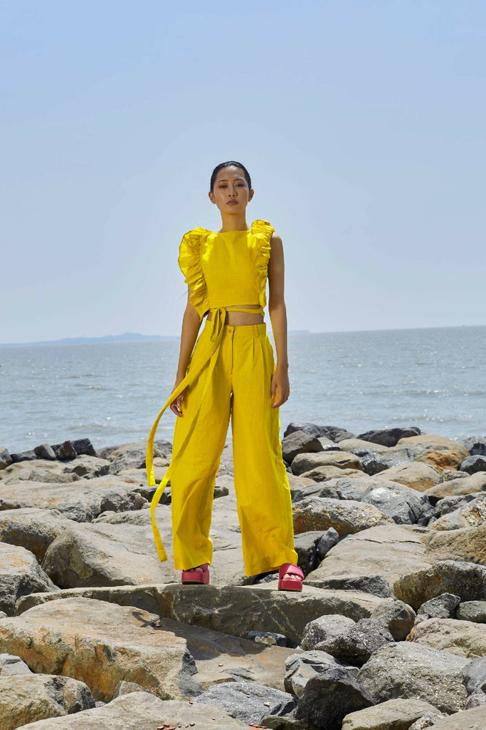 Yellow Overlap Co-Ord Set