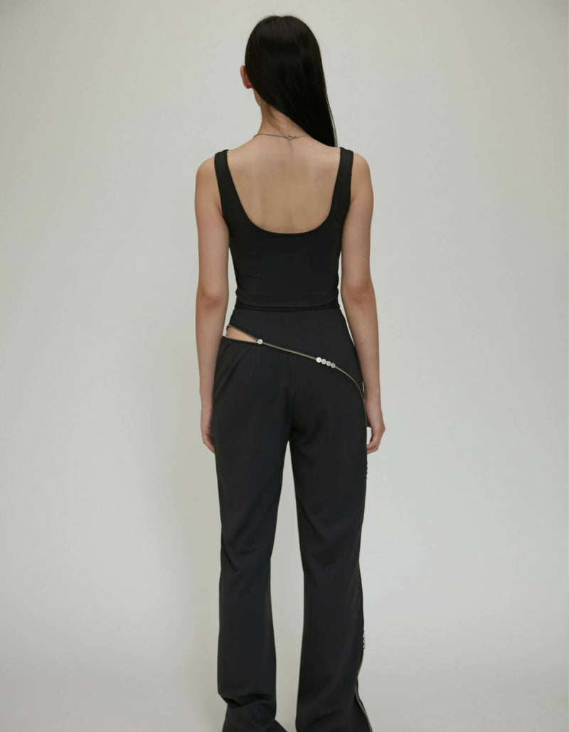 Lovebound Side-opend Button Zipper Trousers