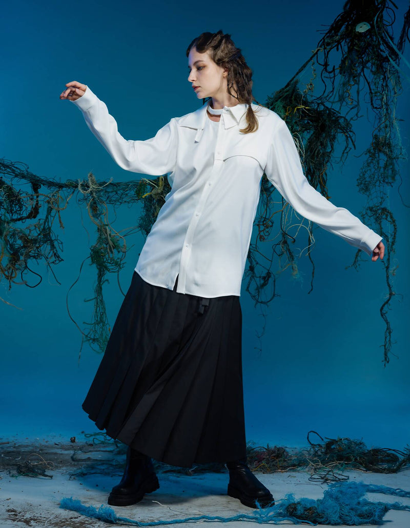 Collar Deconstructed Transform Shirt