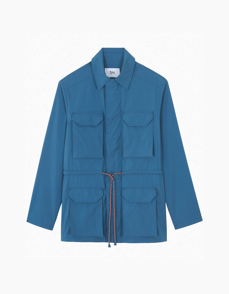 Ellis Ripstop Field Jacket Petrol Blue