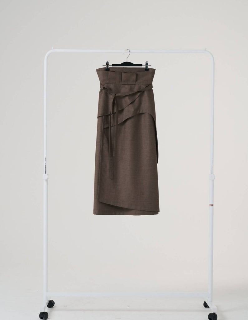 Wool 100% High Waist Cutting Edge Skirt