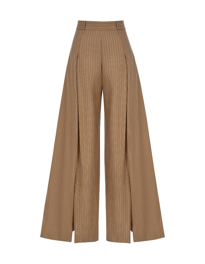 Striped Wide-Leg Pants