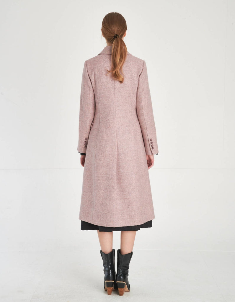 Peaked Lapel Long Coat