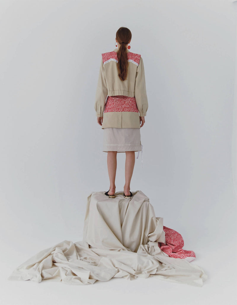 Beige Short Jacket "Becoming…"