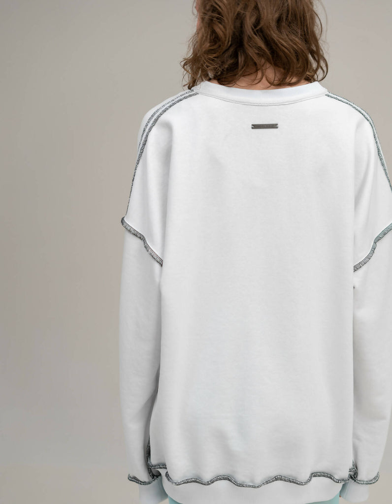 White cotton sweatshirt