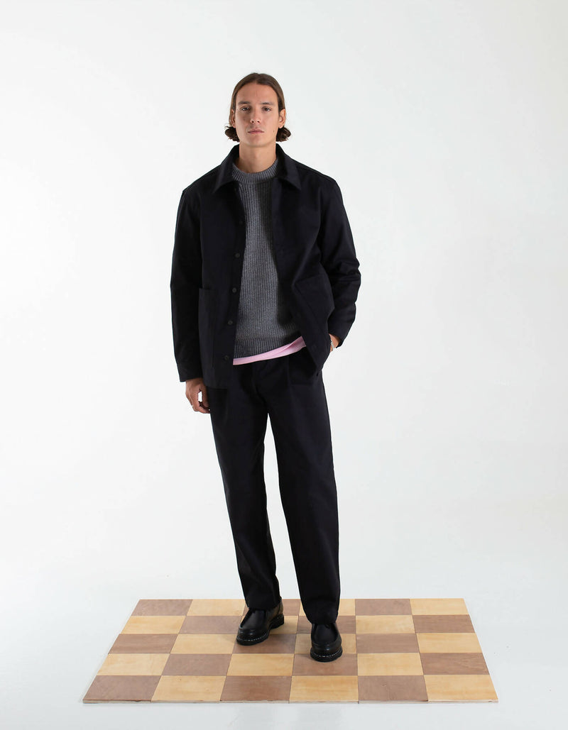 Remi Twill Chore Jacket Black