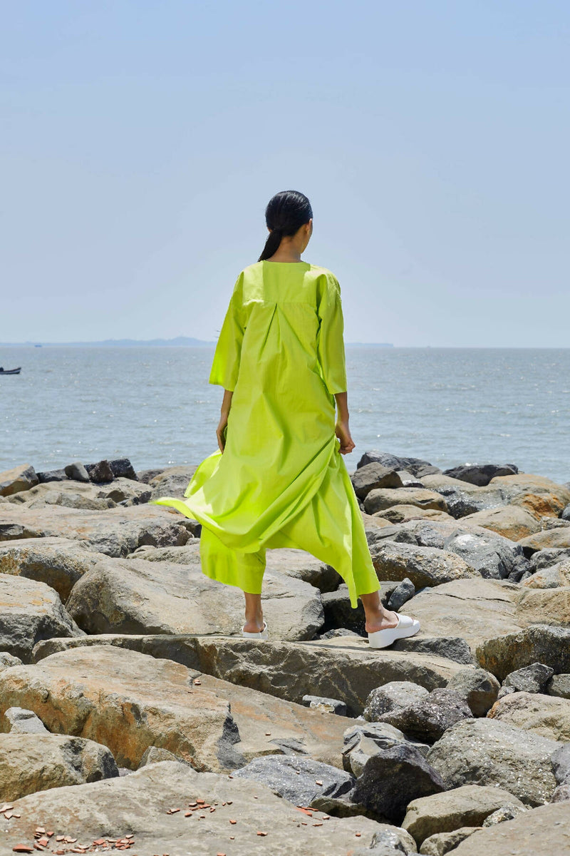 Neon Green Placket Tunic