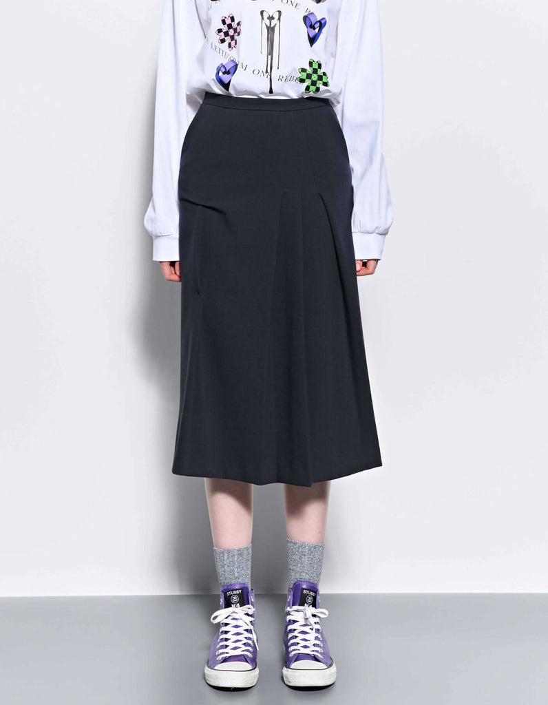 Pinched Midi Skirt