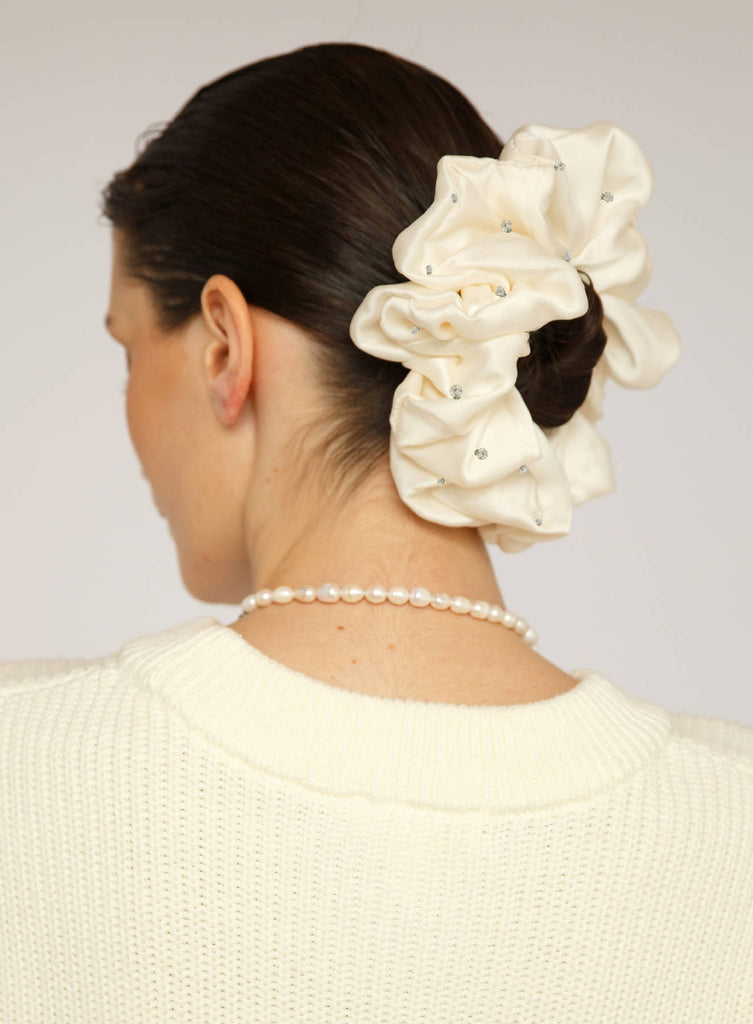 Etoiles Crystals Oversized Silk Scrunchie