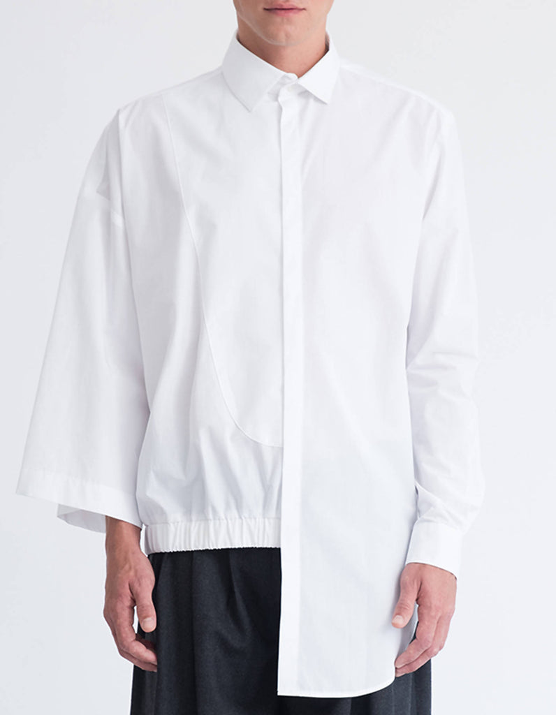 Mixed Silhouettes Asymmetrical Shirt