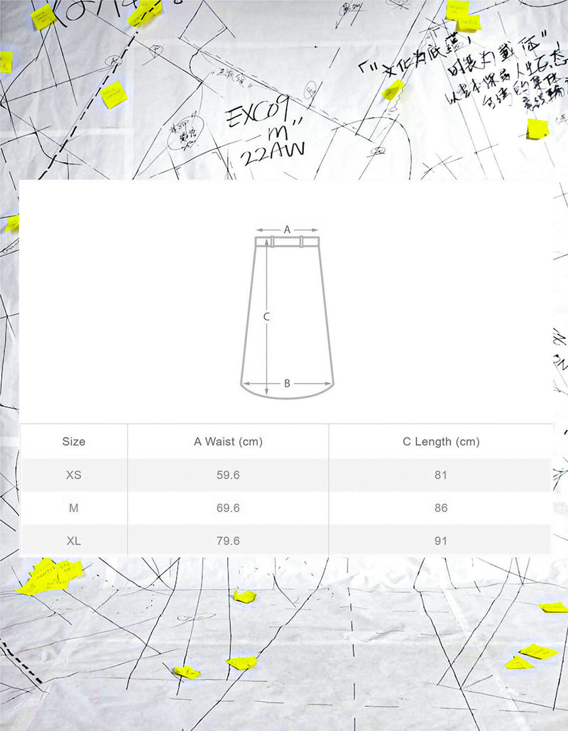 Book Page Structure A-Line Skirt