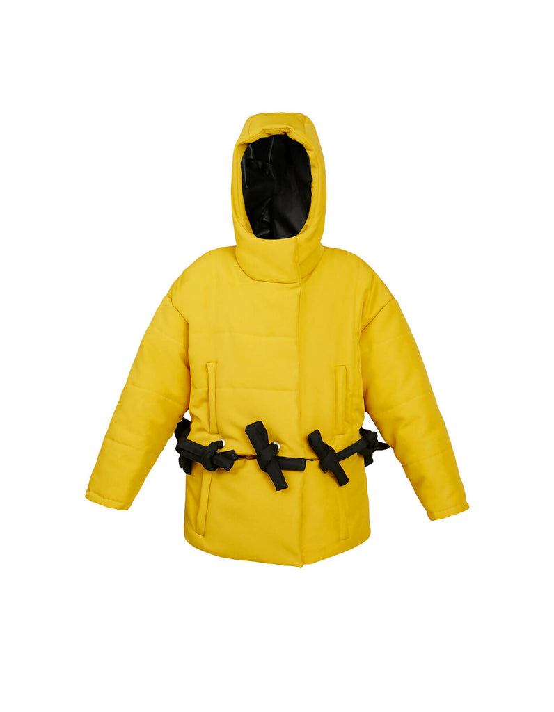 Hooded Yellow Puffer Jacket