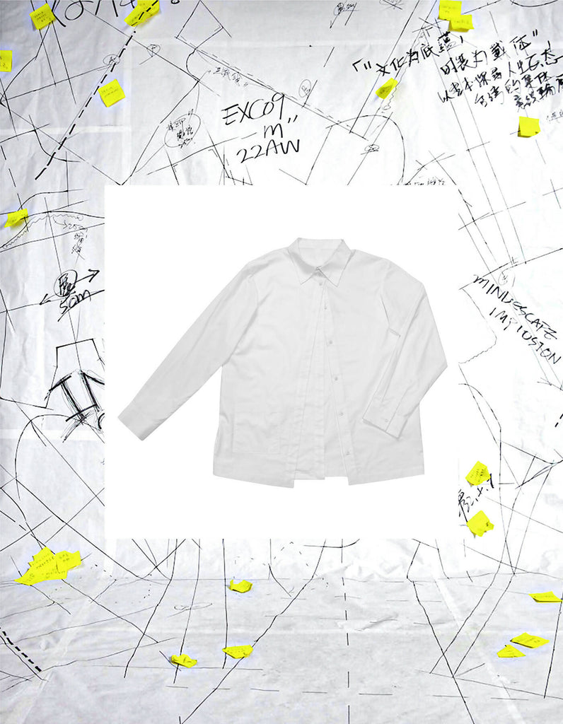 Triple Pleated Deconstructed Shirt