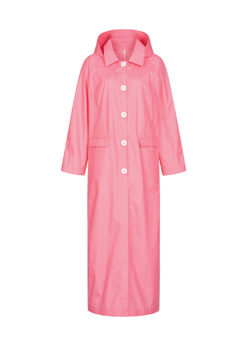 Waterproof Long Raincoat - Pink