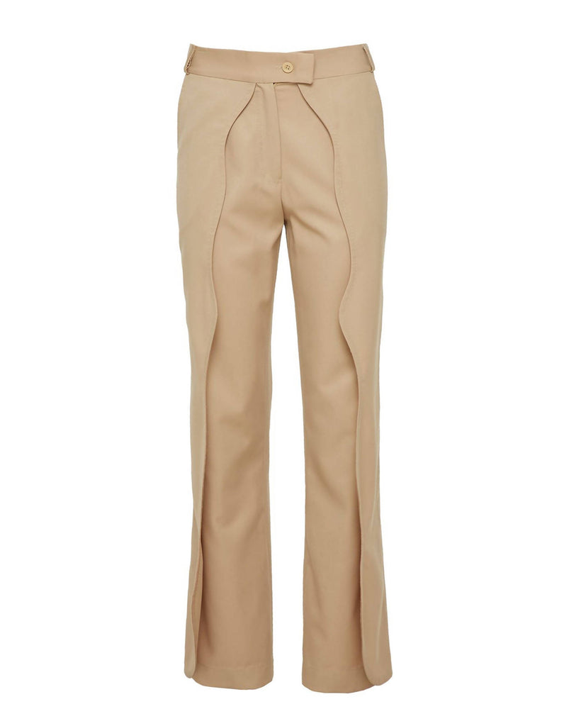 Beige finned pants