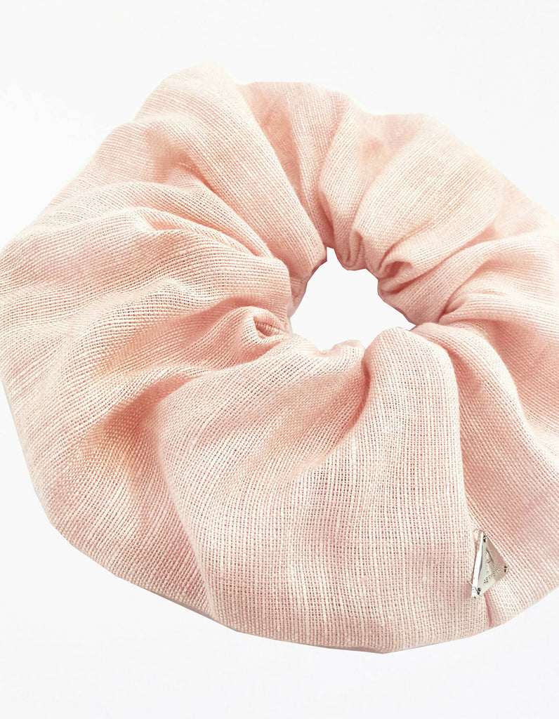 Lilou X-Large Linen Scrunchie - Rose