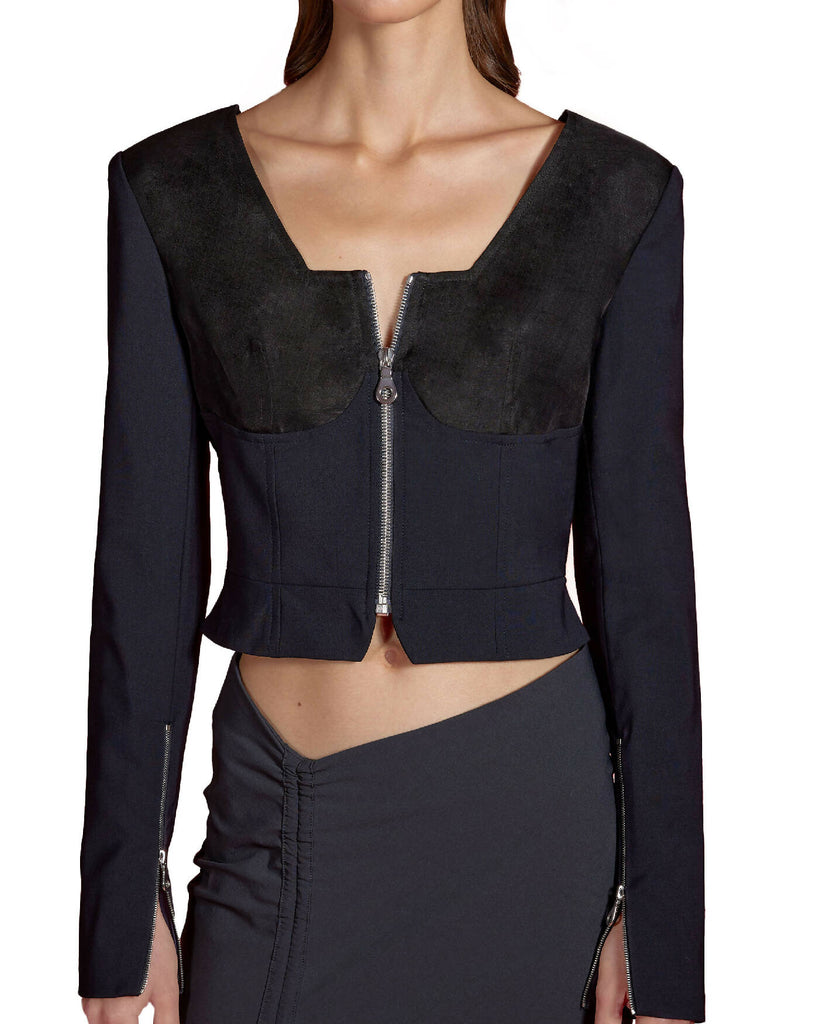 Cropped Bustier Blazer