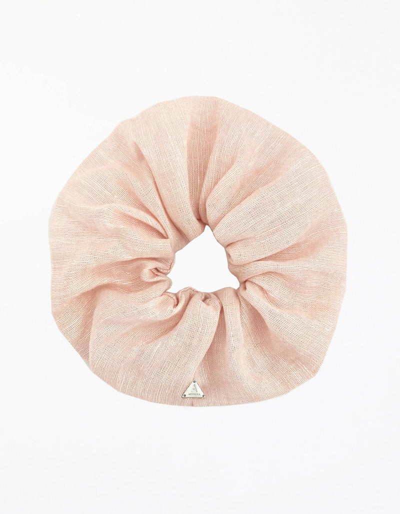 Lilou X-Large Linen Scrunchie - Rose