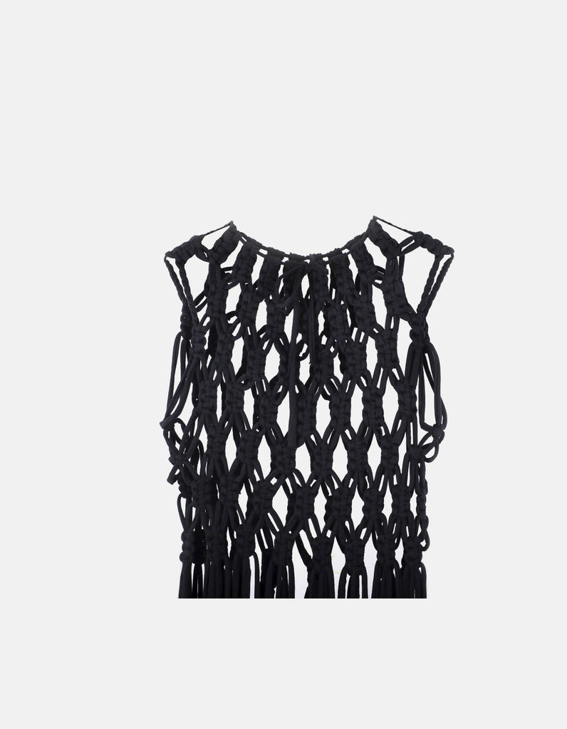 Skadi Macrame Overlay Black