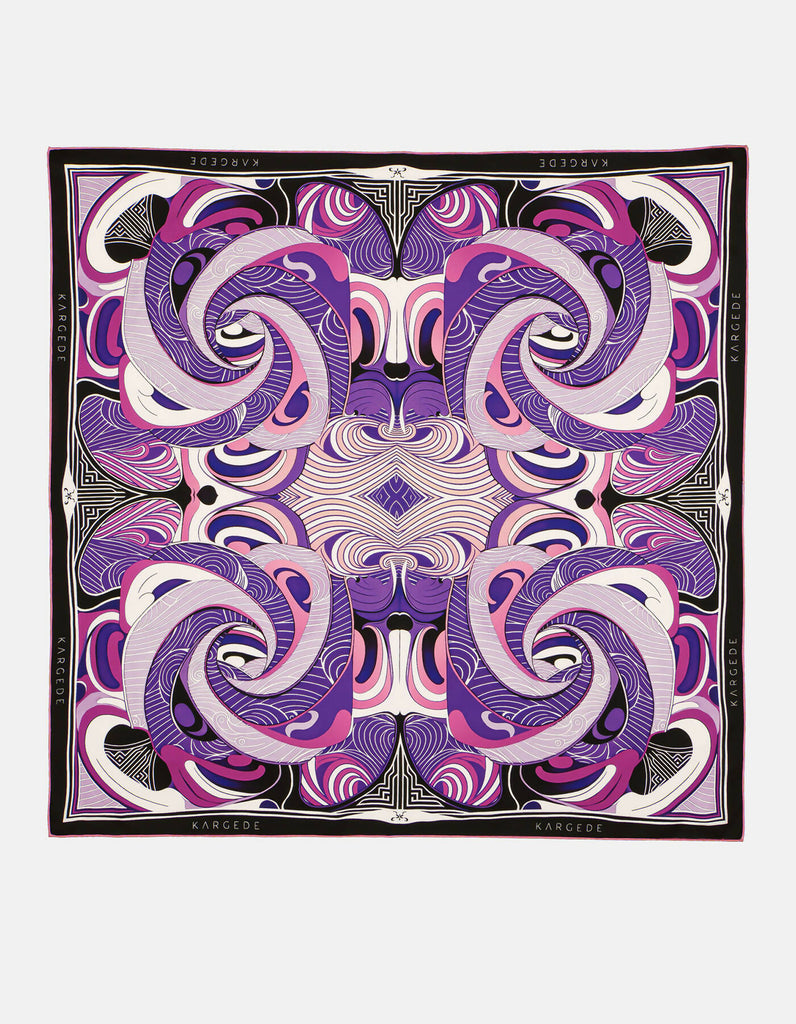 Tidal Symphony Silk Scarf