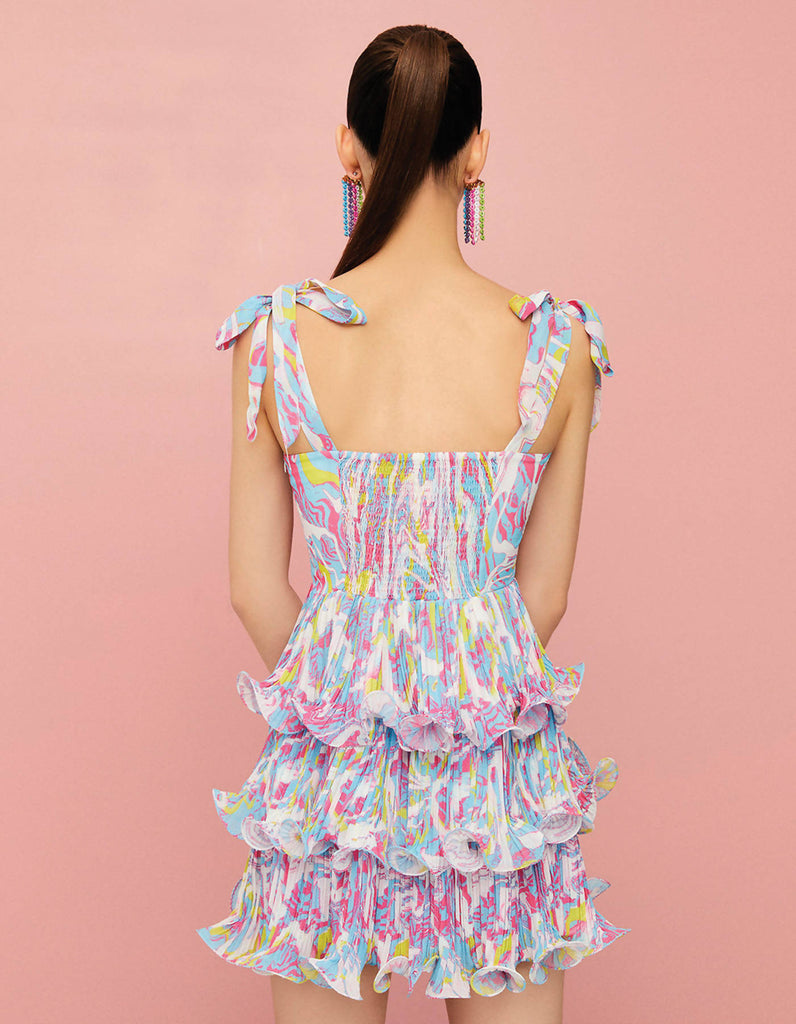 Print Tiered Dress