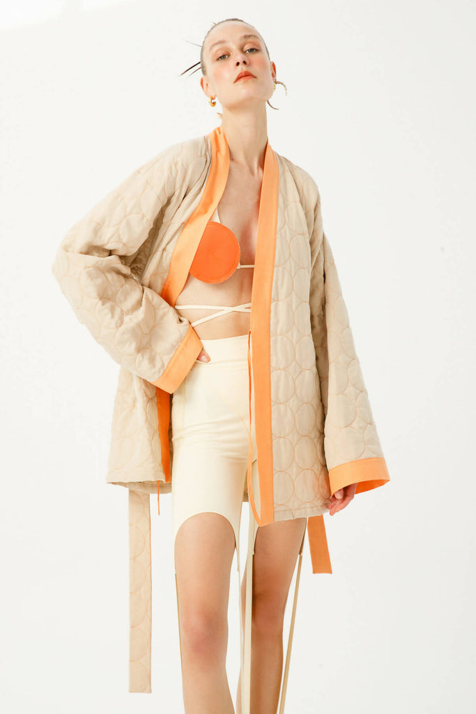 SATSUMA QUILTED KIMONO-DRESS